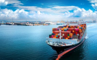 aerial-side-view-of-cargo-ship-carrying-container-and-running-for-export